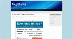 Desktop Screenshot of nugeldnodig.net